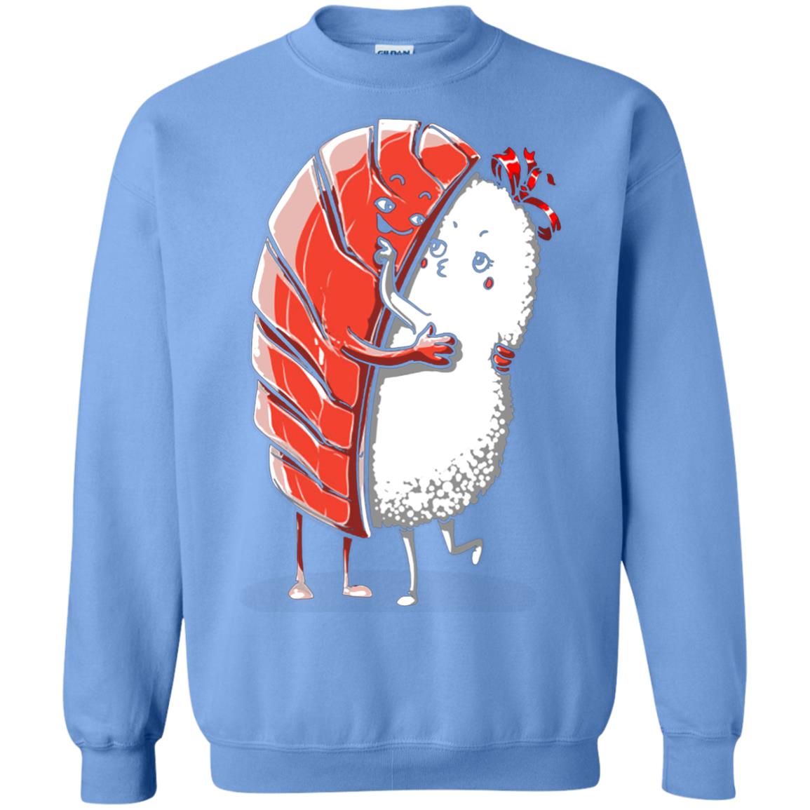 Sushi Lover T-shirt Salmon Sashimi Sushi Hug Love Carolina Blue