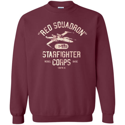 Film T-shirt Red Squadron T-65b Starfighter Rebel Corps Base Maroon
