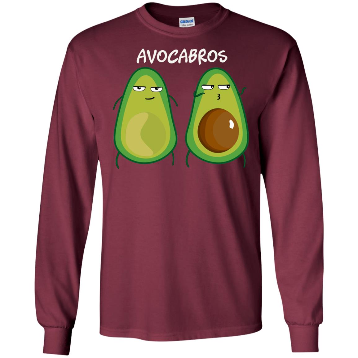 Funny Avocado T-shirt For Bros And Vegans Maroon