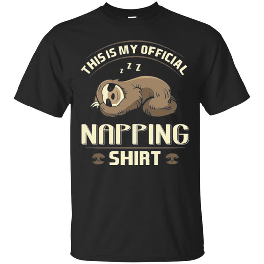 Lazy Baby Sloth My Official Napping T-shirt Black