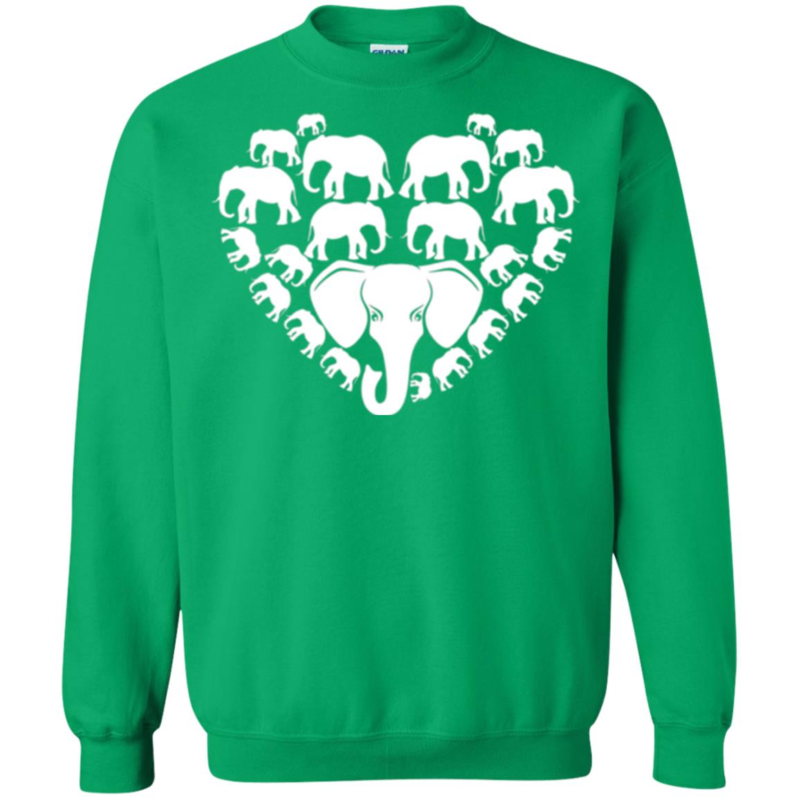 Elephant Lovers T-shirt Special Elephant Heart Irish Green