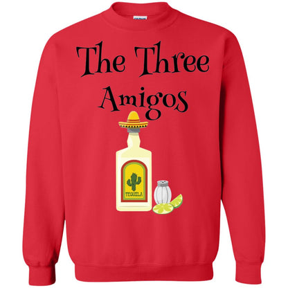 Cooking Lovers T-shirt The Three Amigos Tequila Salt Lime Red