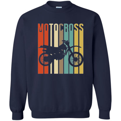Dirt Bike Silhouette T-shirt Cool Vintage Motocross Navy