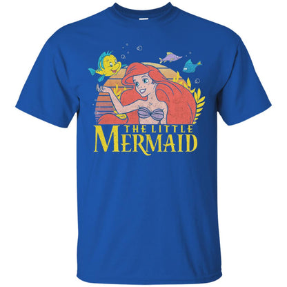 Cartoon T-shirt Mermaid Ariel Flounder Royal