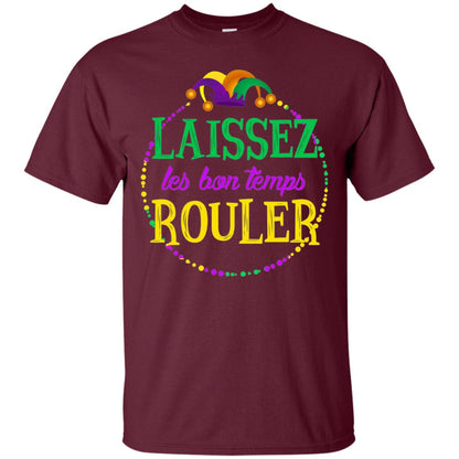 Laissez Les Bon Temps Rouler Mardi Gras T-shirt Maroon