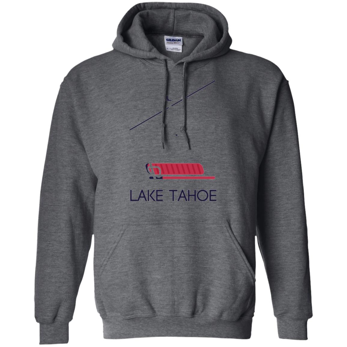 Ski Chair Lift T-shirt Lake Tahoe California Dark Heather