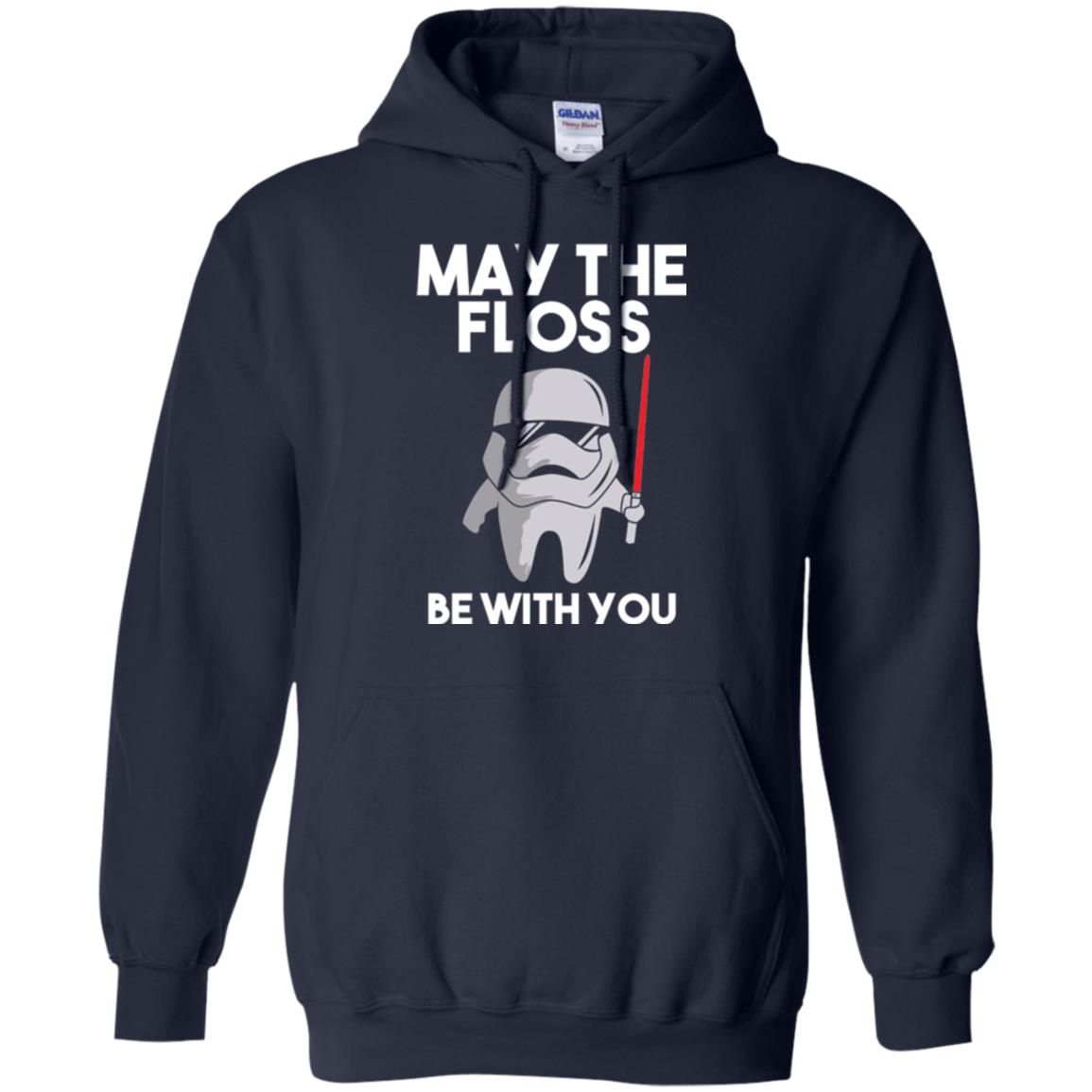 Dentist T-shirt May The Floss Be With You T-shirt Navy