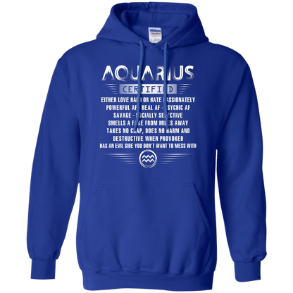 Aquarius Certified Either Love Hard Or Hate Passionately Powerful Af T-shirt