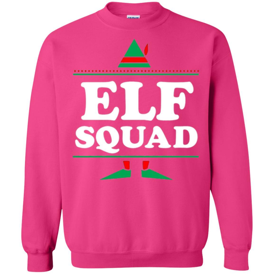 Christmas T-shirt Elf Squad Holiday Family Group Matching Heliconia
