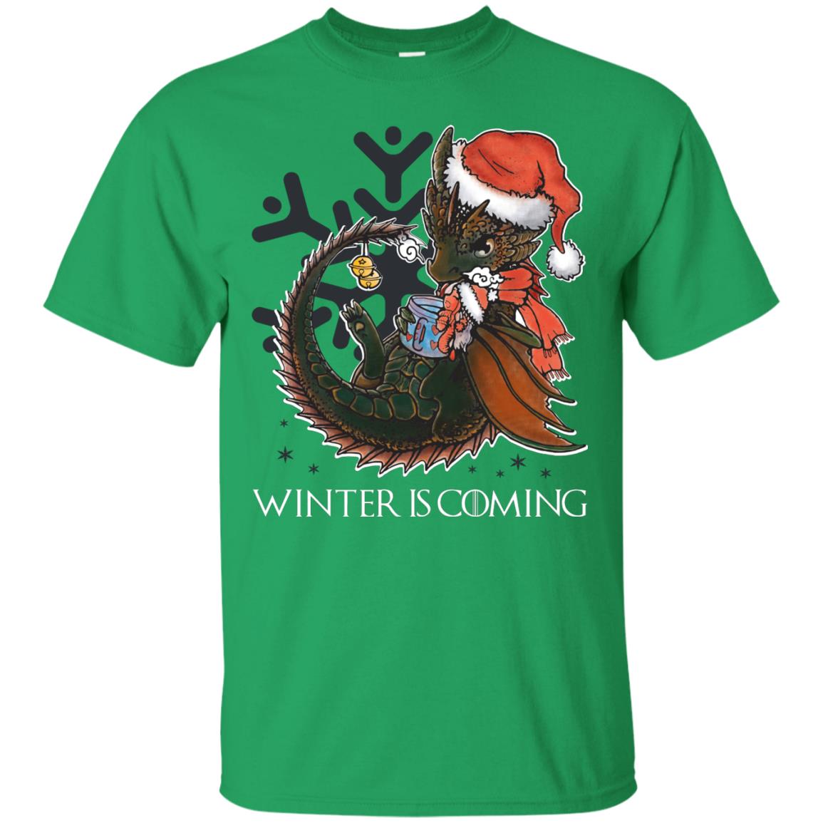 Winter Is Coming Christmas Shirt Irish Green