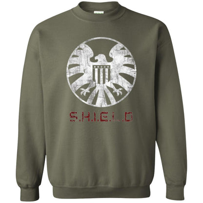 Film T-shirt Agents Of Shield Distressed Logo Graphic Military Green