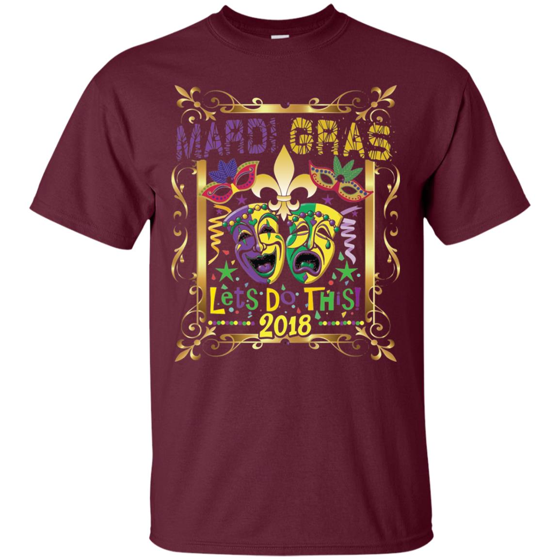 Fleur Symbol New Orleans Parade Mardi Gras T-shirt Maroon