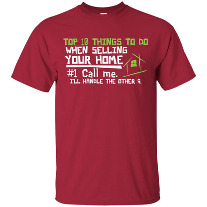 Top 10 Things To Do When Selling Your Home Funny Realtor T-shirt Cardinal