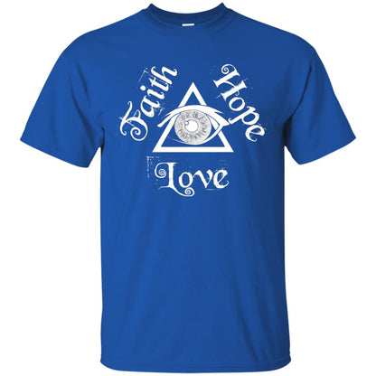 Faith Hope Love Eye Of Providence Esoteric Shirt Royal
