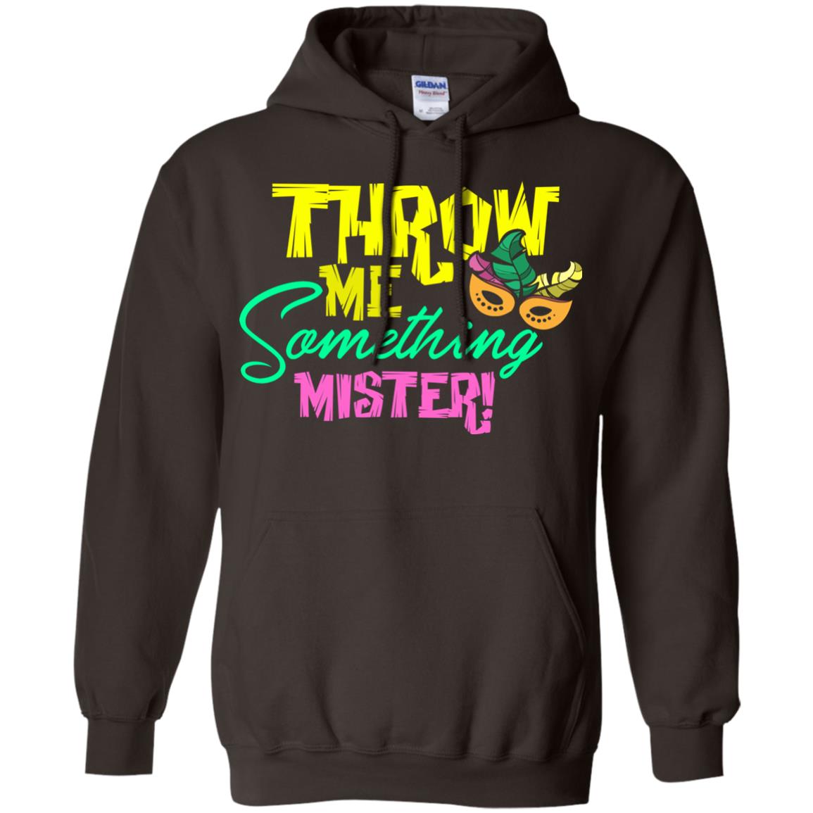 Mardi Gras T-shirt Throw Me Something Mister Dark Chocolate