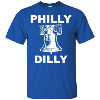 Football T-shirt Philly Dilly With Liberty Bell And Crack Philadelphia Royal