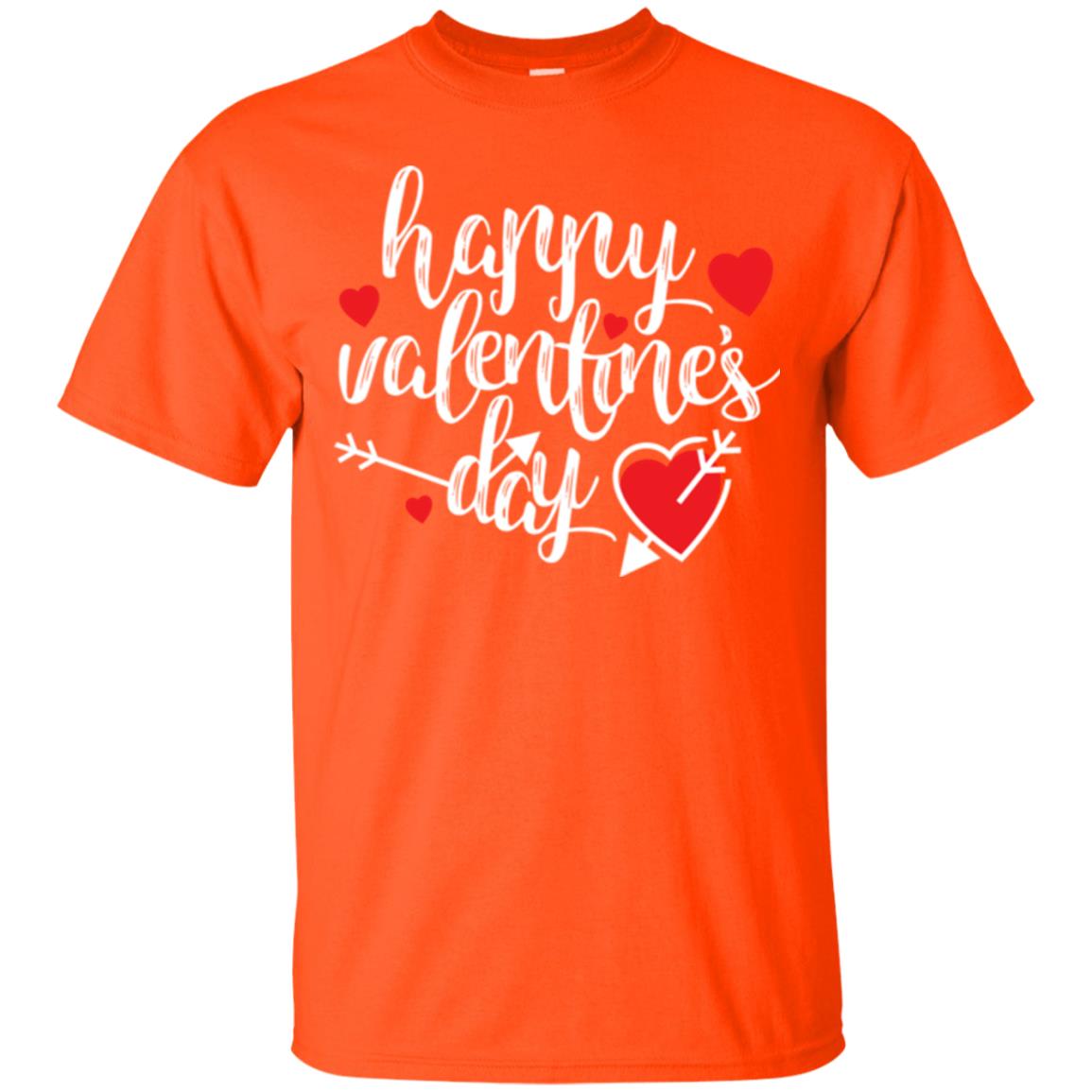 Happy Valentine_s Day T-shirt Orange