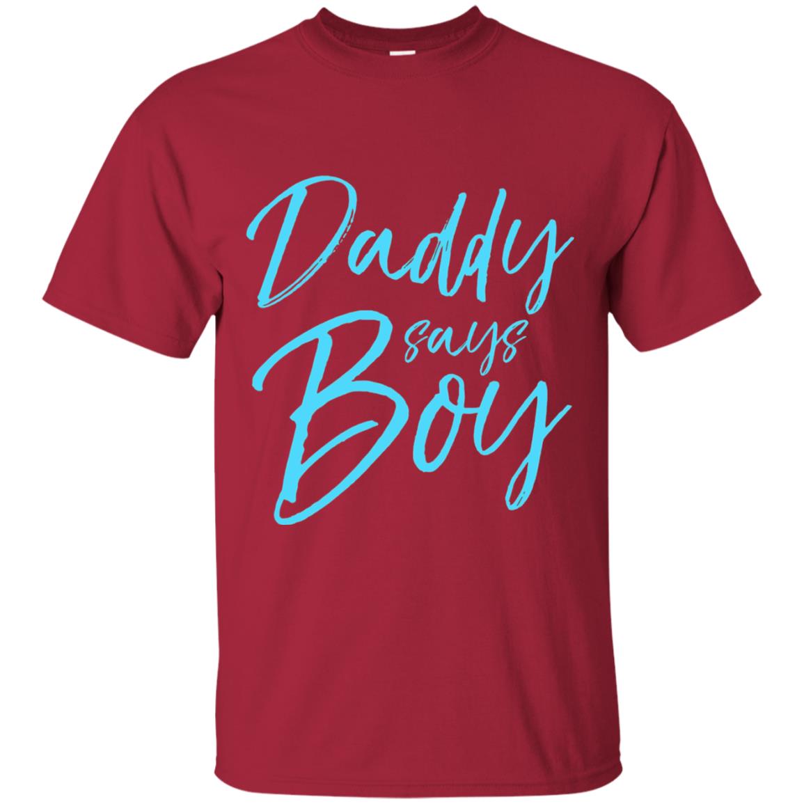 Daddy Says Boy Blue Gender Reveal Announcement Cardinal