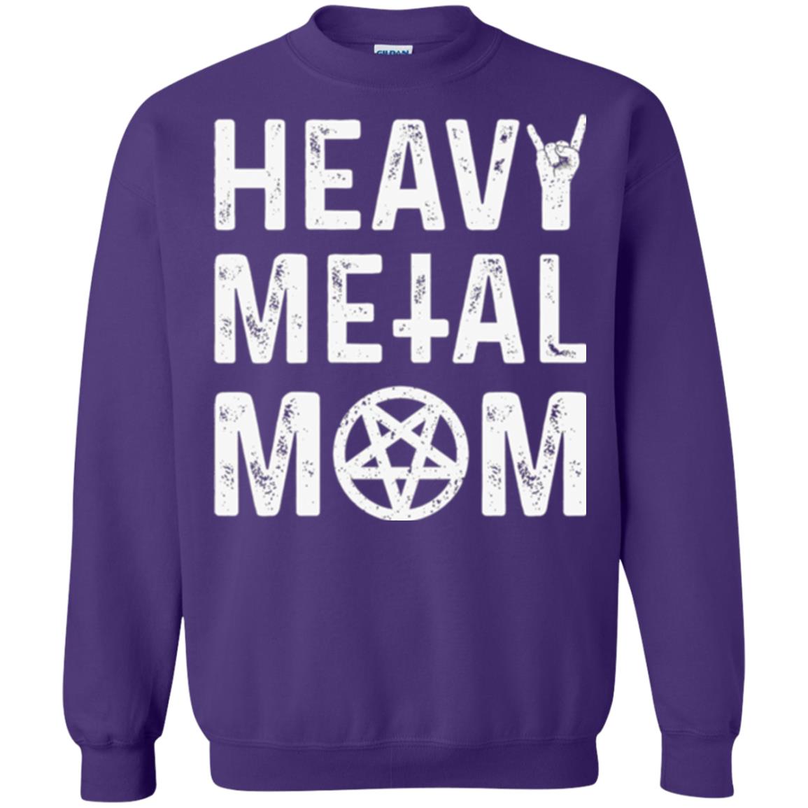 Heavy Metal Mom Vintage Band Music Concert Mother T-shirt Purple