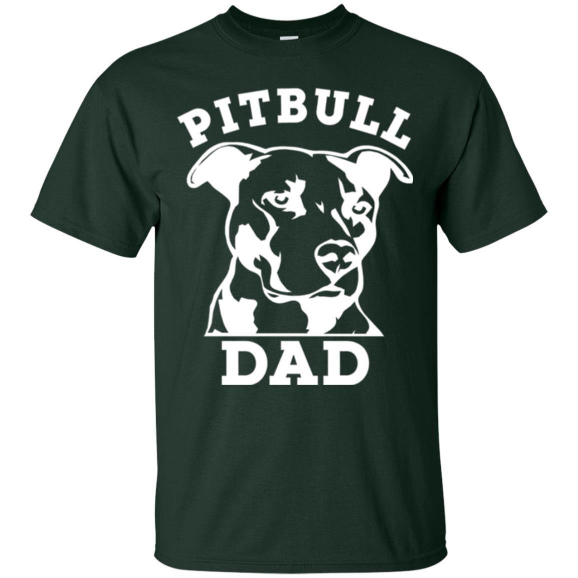 Pit Bull Dad T-shirt Pitbull Lovers Forest Green