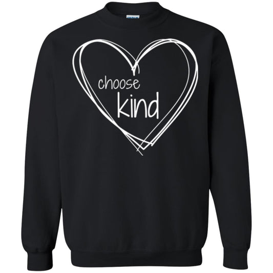Anti-bullying T-shirt Choose Kind In White Heart Black
