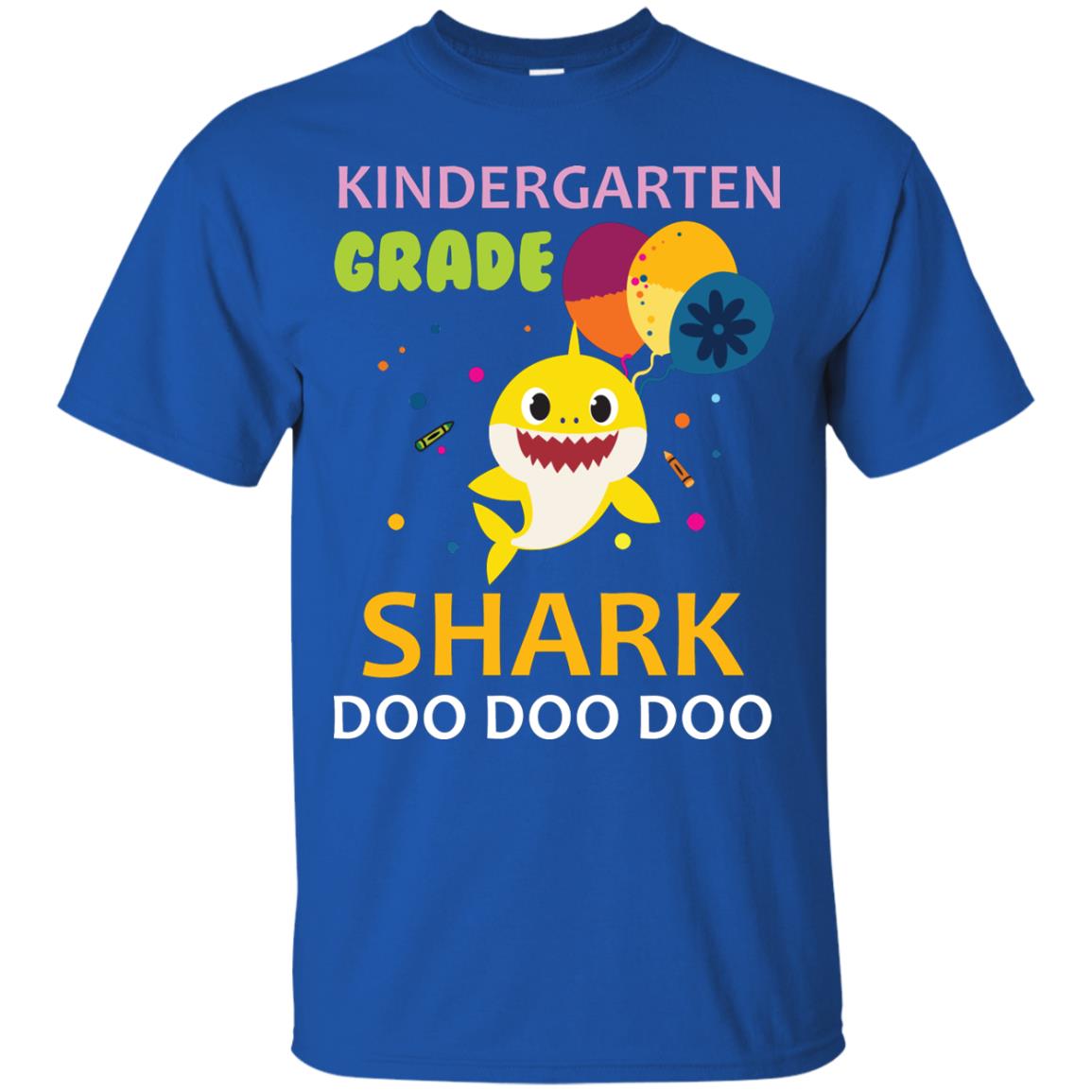 Kindergarten Shark Doo Doo Doo Back To School T-shirt Royal