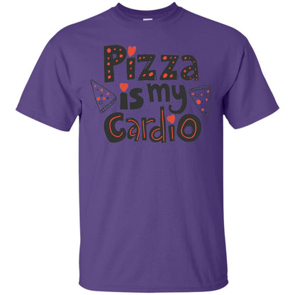 Pizza Is My Cardio T Shirt Funny Fitness Lover T-shirt Purple