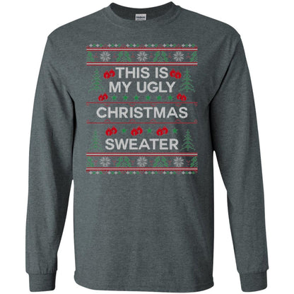 Christmas T-shirt This Is My Ugly Christmas Sweater Dark Heather
