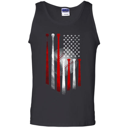 American Flag Baseball Flag Baseball Lover T-shirt Black
