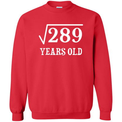 Brithday T-shirt Square Root Of 289 Red