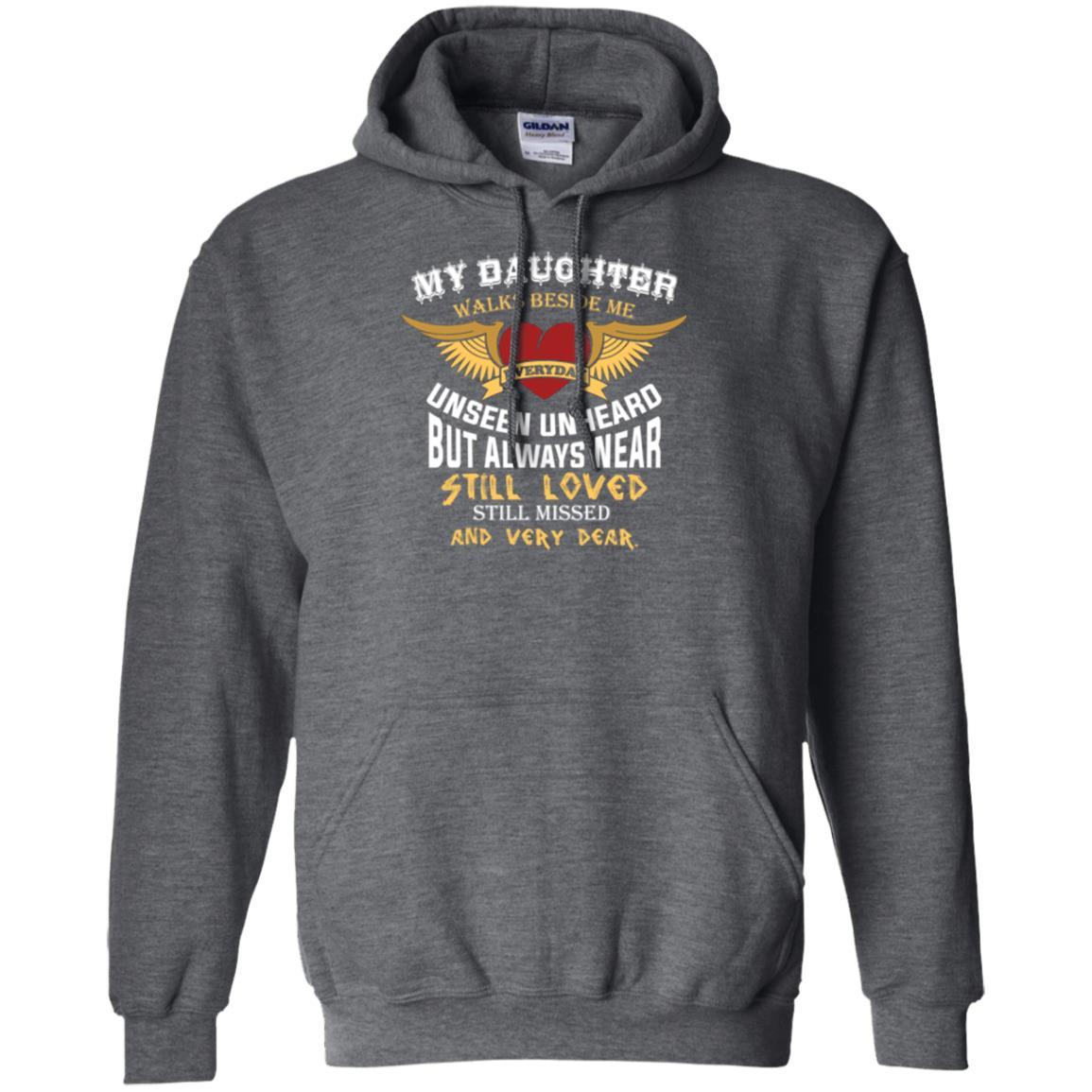 Family T-shirt My Daughter Walks Beside Me Everyday Dark Heather