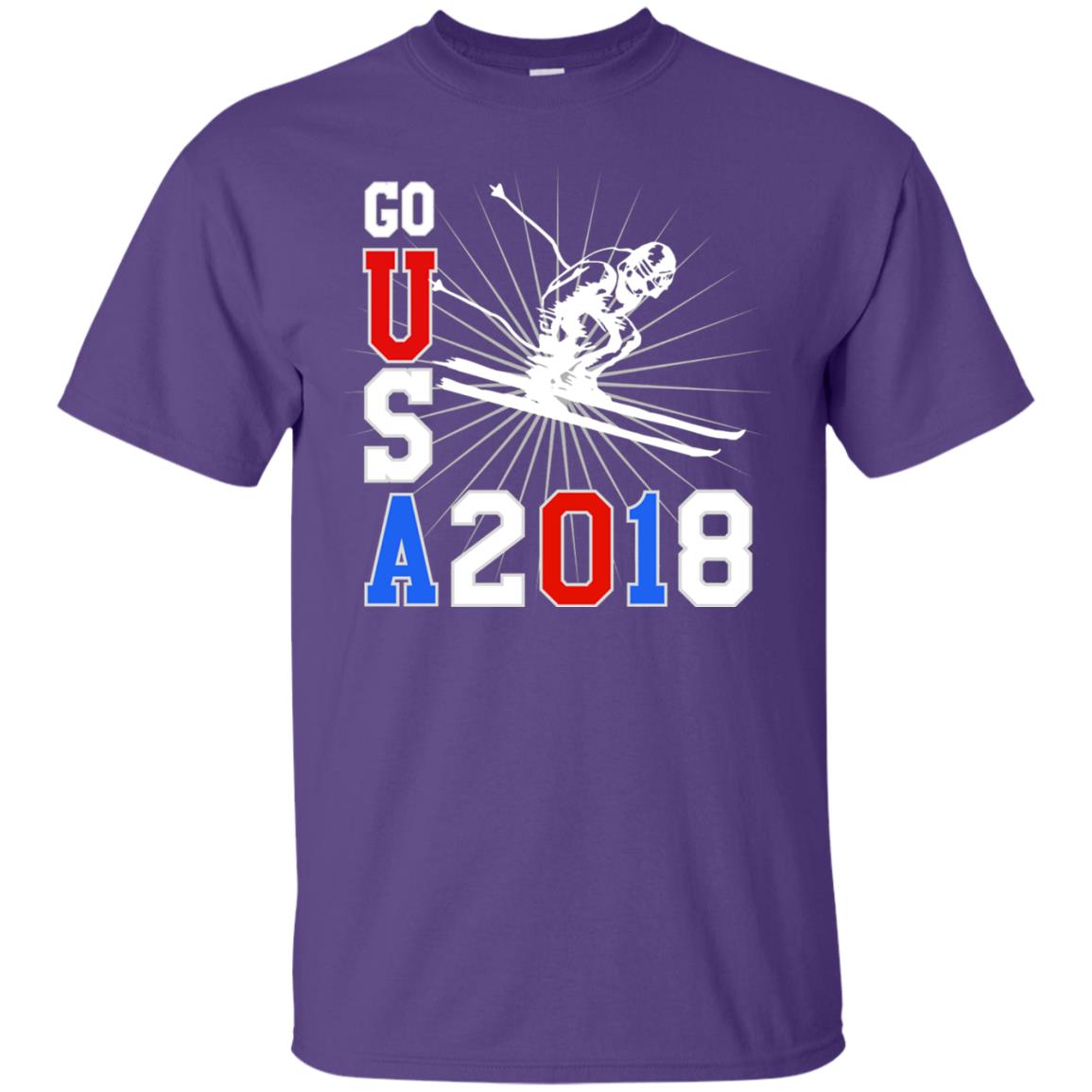 Alpine Skiing T-shirt Go Usa 2108 Cool Purple
