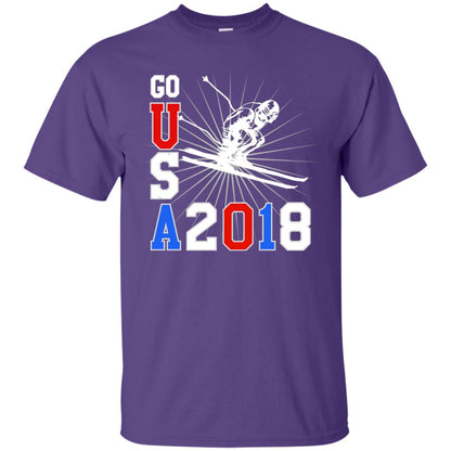 Alpine Skiing T-shirt Go Usa 2108 Cool Purple