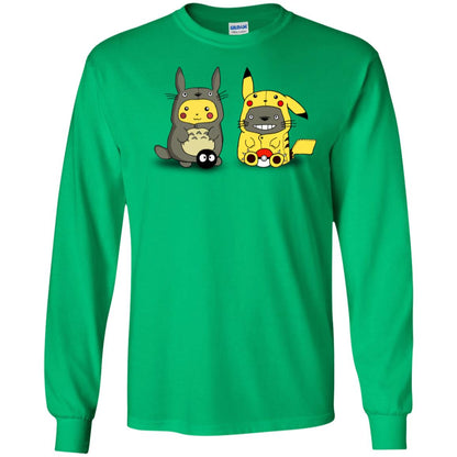 Pikachu Cosplay Totoro And Totoro Cosplay Pikachu T-shirt Irish Green