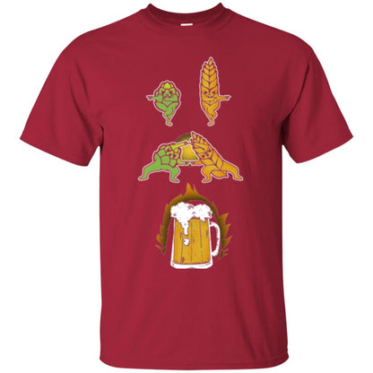 Hop And Malt Fusion To Beer Funny Beer Lover T-shirt Cardinal