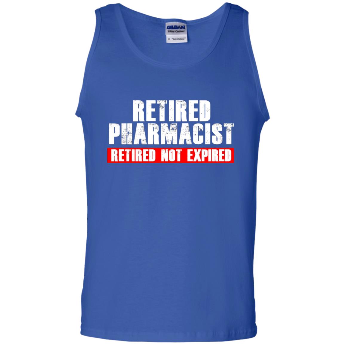 Funny Retired Pharmacist T-shirt Retired Not Expired Royal