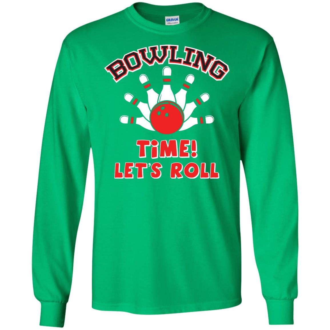 Bowling Lover T-shirt Time Let’s Roll Irish Green