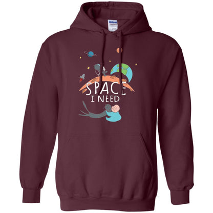 Funny Astronaut Universe Pun T-shirt I Need Space Maroon