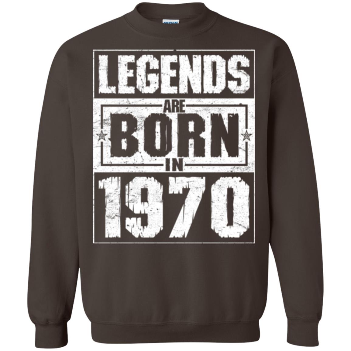 Brithday T-shirt Legends Are Born In 1970 Dark Chocolate