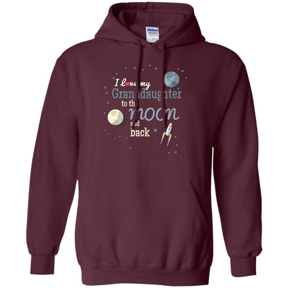 I Love My Granddaughter To The Moon And Back Grandparents Shirt Maroon