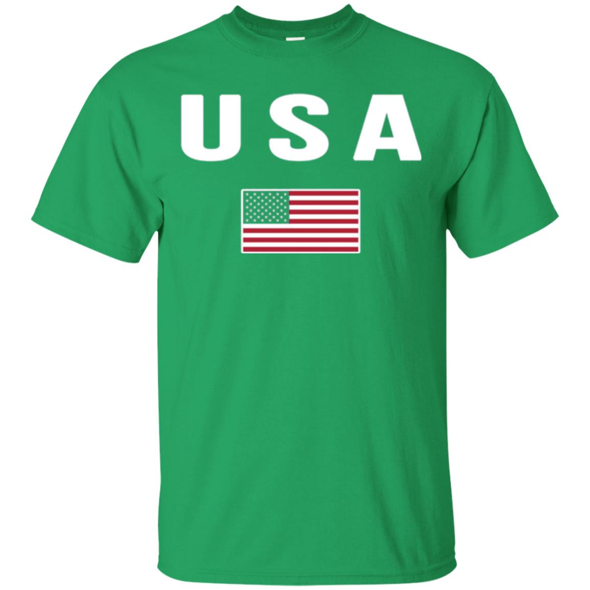 American Flag Us America United States T-shirt Irish Green