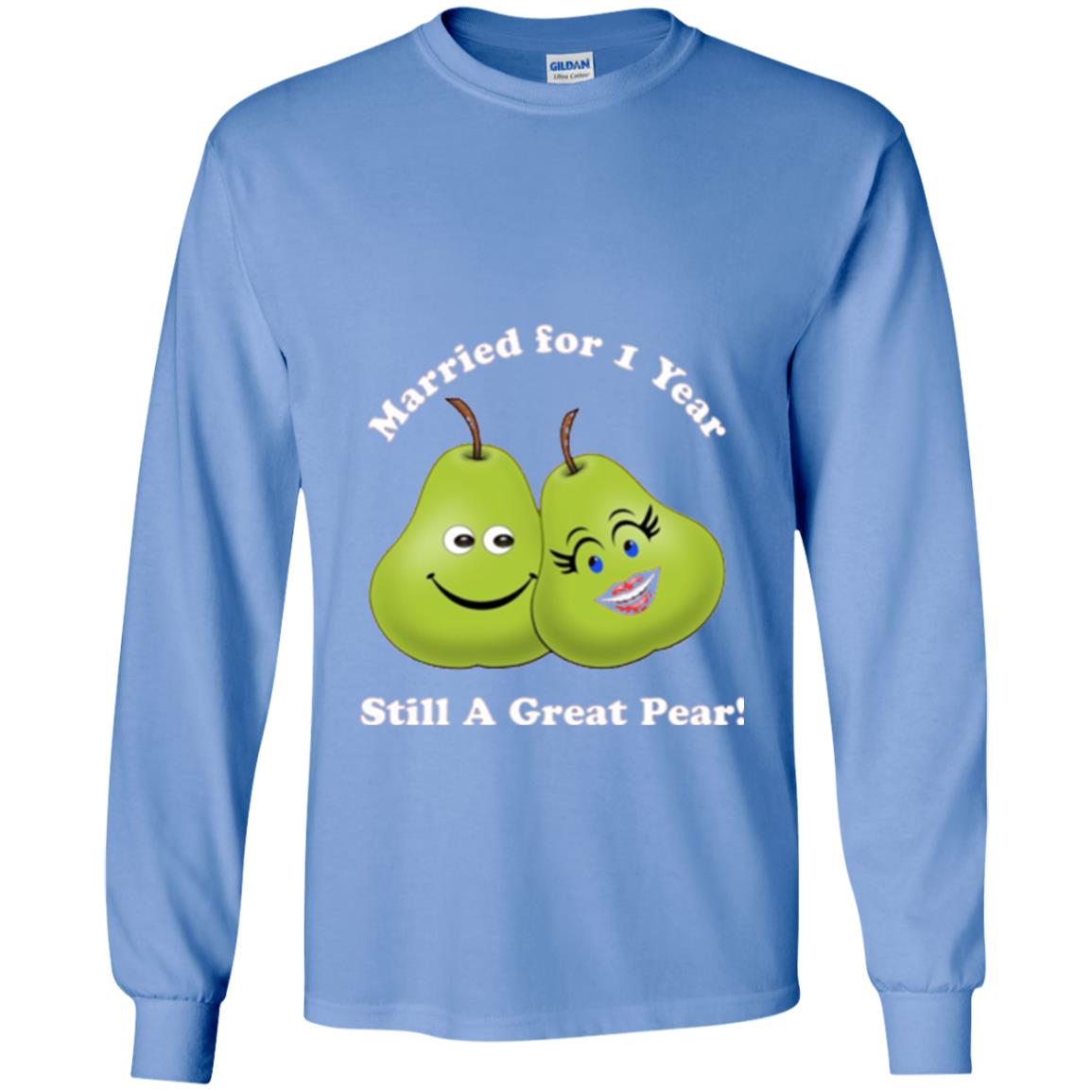 Married For 1 Year Still A Great Pear 1st Anniversary T-shirt Carolina Blue