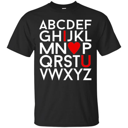 Happy Valentine_s Day Shirt, Alphabel I Love You Black