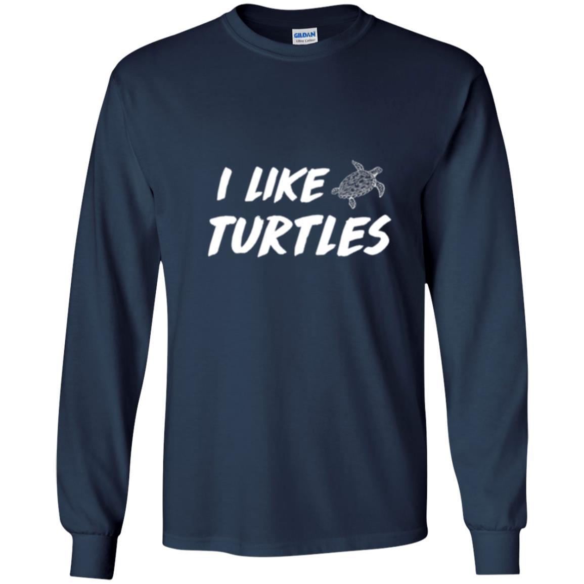 Turtle Lover T-shirt I Like Turtles Navy