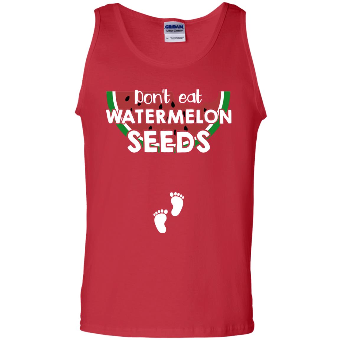 Don_t Eat Watermelon Seeds Pregnancy Announcement Shirt Red