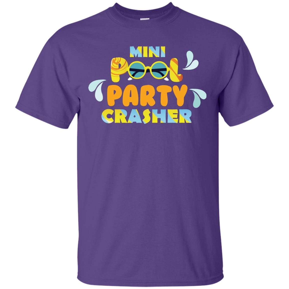 Mini Pool Party Crasher Summer Vacation T-shirt Purple
