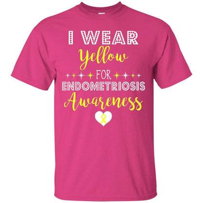 I Wear Yellow For Endometriosis Awareness Support Gift Shirt Heliconia