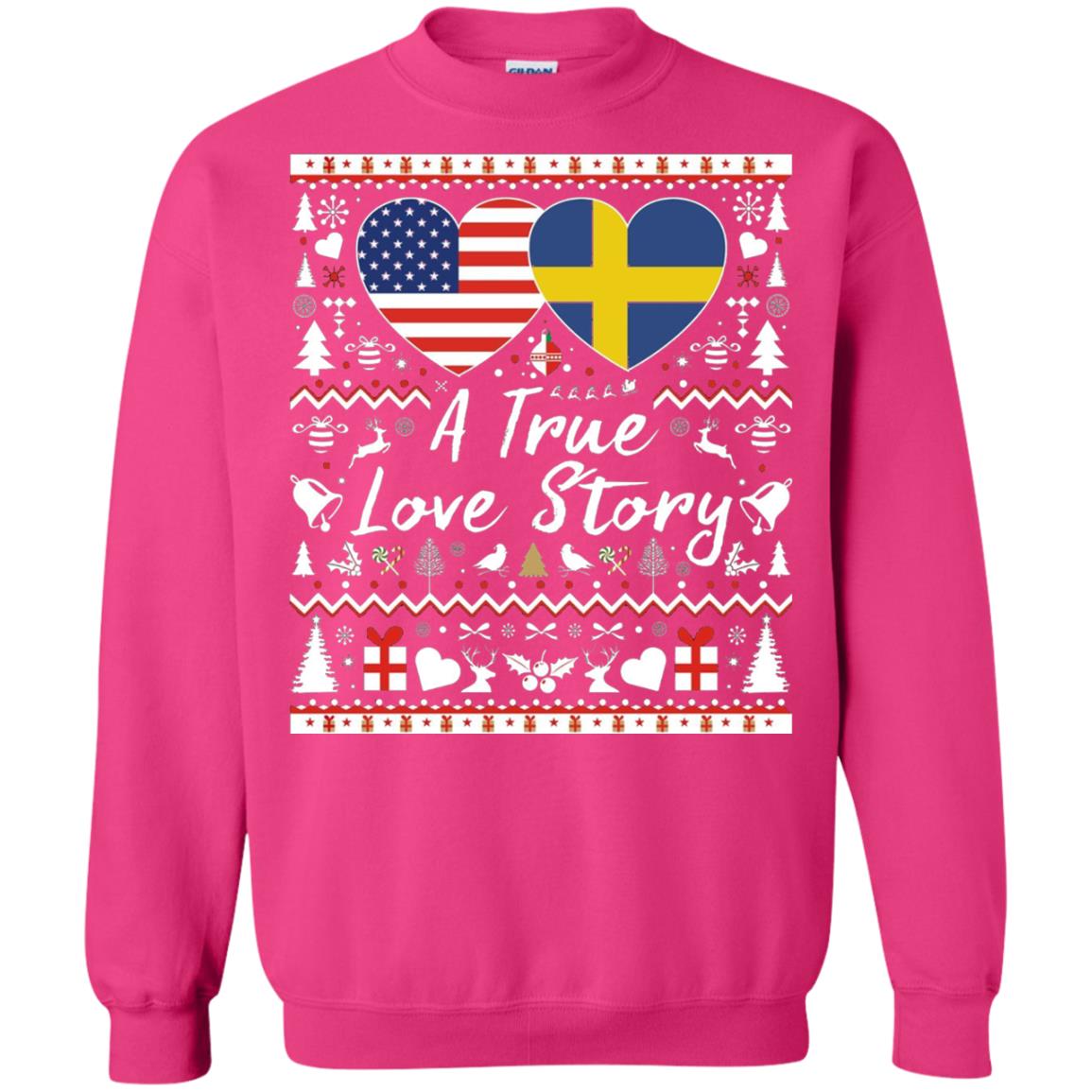 Christmas T-shirt American Swedish A True Love Story Heliconia