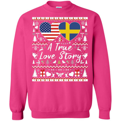 Christmas T-shirt American Swedish A True Love Story Heliconia