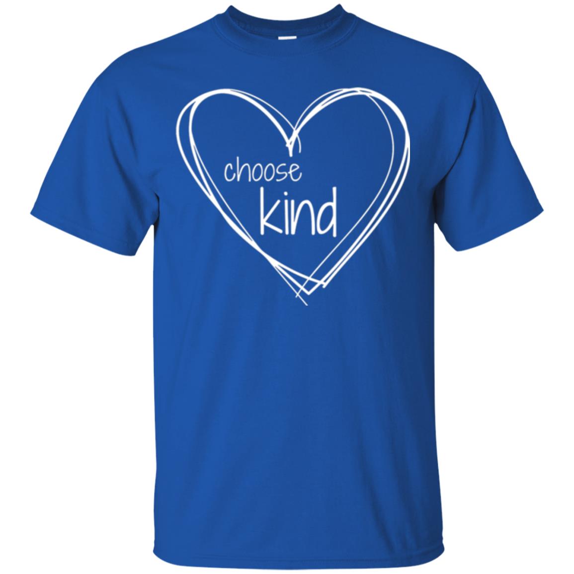 Anti-bullying T-shirt Choose Kind In White Heart Royal